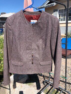 Vintage Plumtree by Wescott 2pc Tweed Skirt Suit -Heathered Plum -Made in Canada